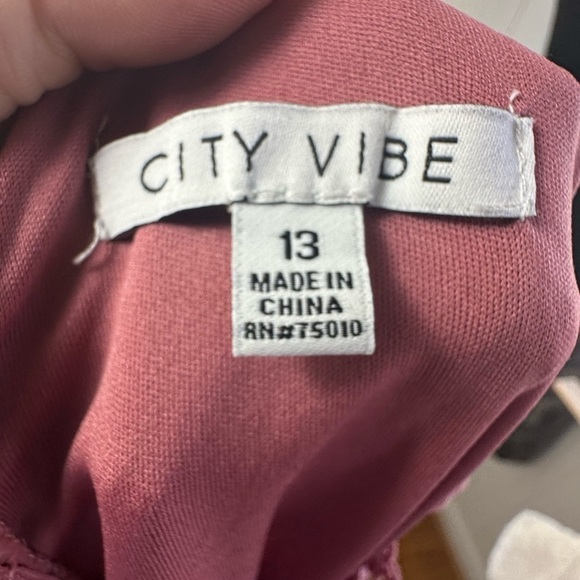 City Vibe Pink Lace Junior Girls Dress Size 13 - Picture 6 of 9